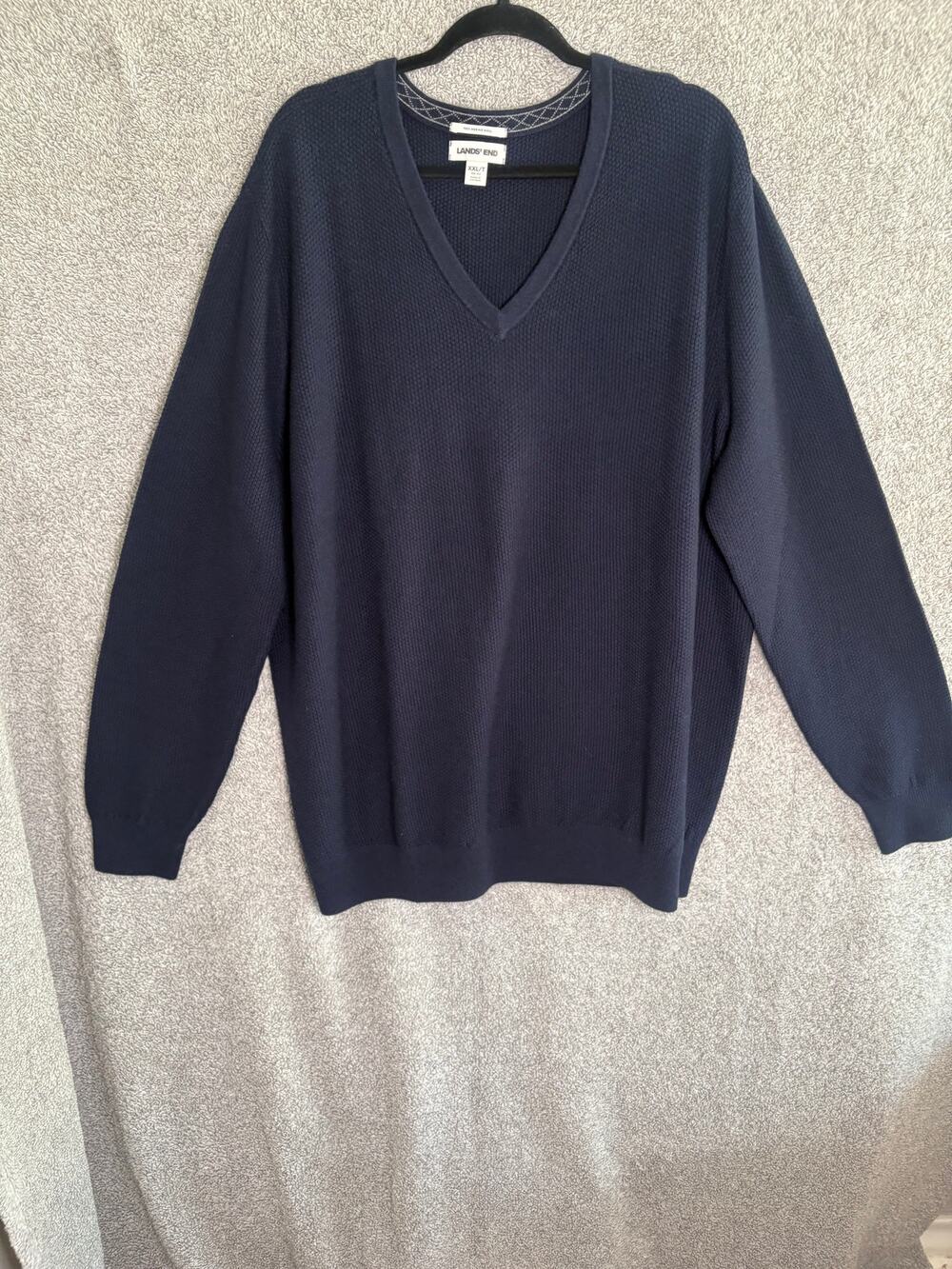 Lands' End Men's XXL Tall Merino Wool Thermal Waffle Knit